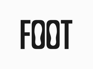 The word FOOT sign logo icon design template elements.