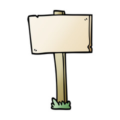 Obraz premium cartoon doodle sign post