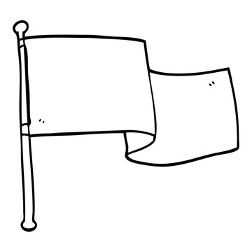 recommend clip art: line drawing cartoon white flag waving