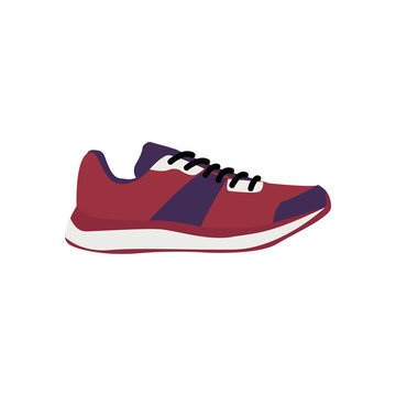 Running Shoe Icon on White Background. Vector illustration, EPS 10.
