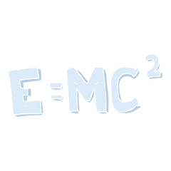 flat color illustration of a cartoon science formula