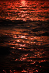 Abstract gradient texture of sunset reflection in the sea water © Vladyslava