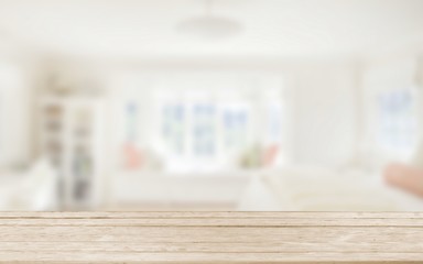 Worn table and blur with bokeh background