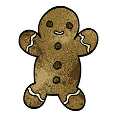 cartoon doodle gingerbread man