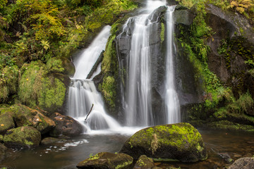 Fototapeta na wymiar Long exposure of a waterfall in Black Forest, Germany