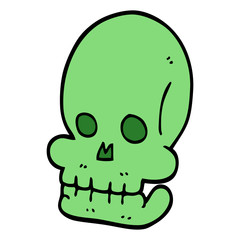 cartoon doodle spooky skull