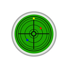 Radar icon, vector illustration.