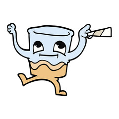 cartoon doodle whisky glass