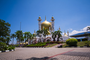 Beautiful Scenery of Royal Mosque Kuala Kangsar,Malaysia. Visible Noise due to High ISO.