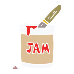cartoon doodle jam jar
