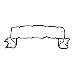 line drawing cartoon scroll banner