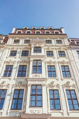 Fototapeta na wymiar Rekonstruierte Barockbauten in der historischen Altstadt von Dresden