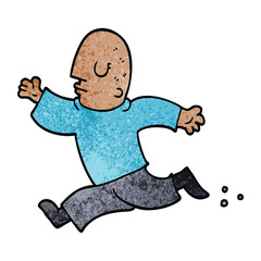 cartoon doodle man running