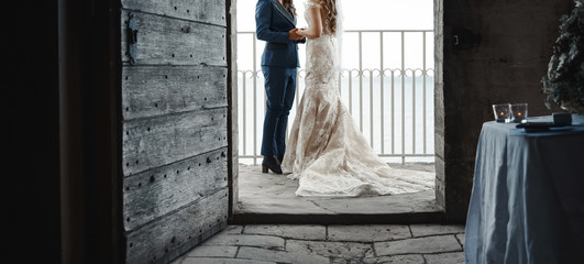 same sex wedding couple just happy together