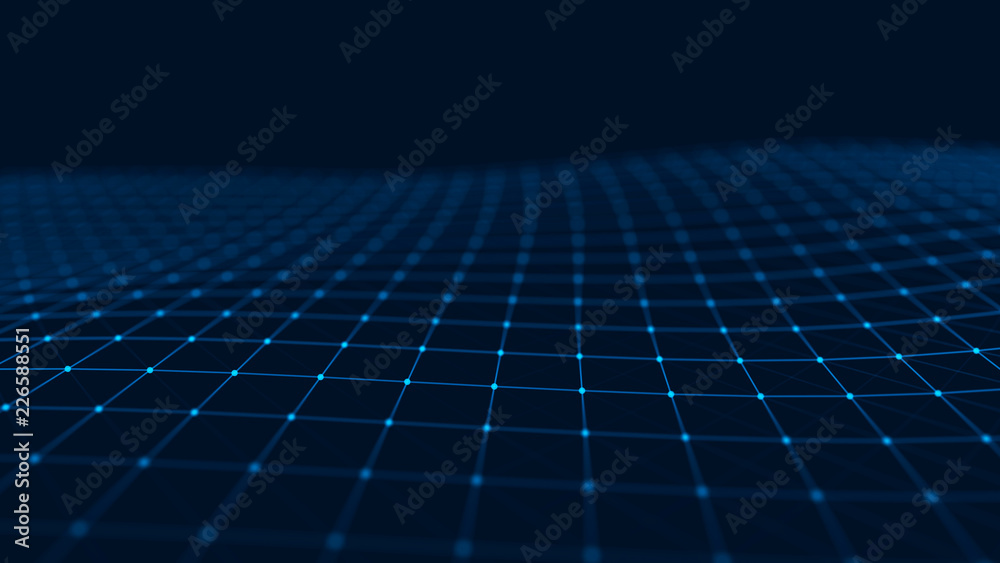 Poster Network connection structure. Abstract technology background. Science background. Big data digital background. 3d rendering.