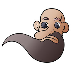 cartoon doodle grumpy old man