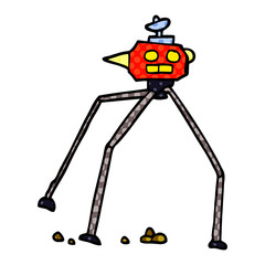 cartoon doodle space rocket