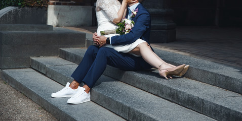 Bride and groom together