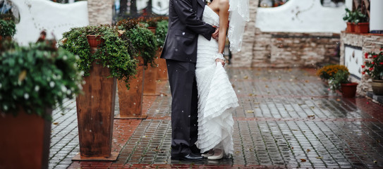 Bride and groom together