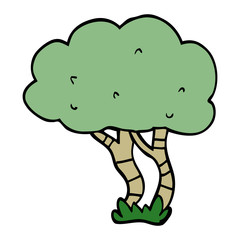 cartoon doodle tree