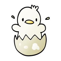 cartoon doodle baby duck