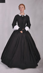 Victorian woman in black dress