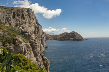 Punta Campanella and landscape of Sorrento's peninsula