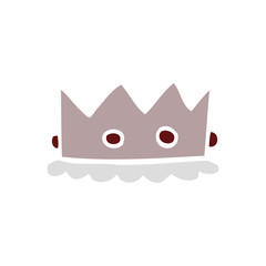 cartoon doodle silver crown