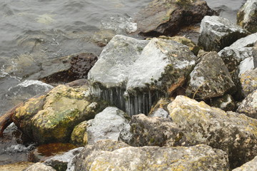 Hielo en las rocas