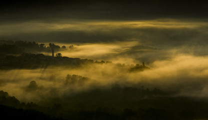 Morning fog in the Italian Appennines