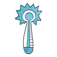 cartoon doodle medical thermometer