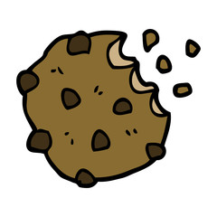 cartoon doodle chocolate biscuit