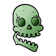 cartoon doodle happy skull
