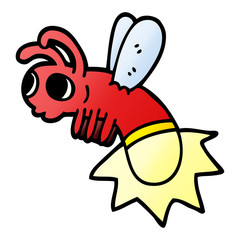cartoon doodle lightning bug