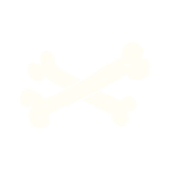 flat color illustration of a cartoon bones