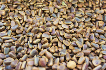 Pine nuts background