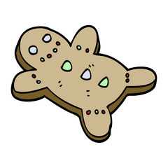 cartoon doodle christmas gingerbread