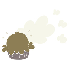 cute flat color style cartoon pie