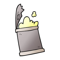 cartoon doodle open can of food