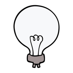 cartoon doodle light bulb