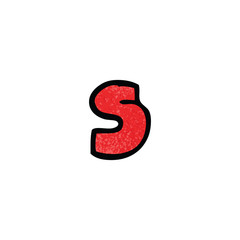 cartoon doodle letter s