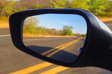 Yellow Lane Mirror, While drive