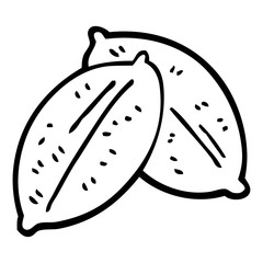 line drawing cartoon leaf