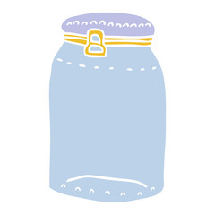 cartoon doodle glass jar