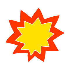 Obraz premium cartoon doodle fire explosion