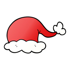 cartoon doodle santa hat