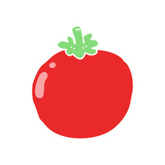 flat color style cartoon tomato