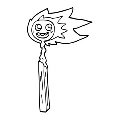 line drawing cartoon match