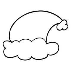 line drawing cartoon christmas hats