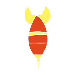 cartoon doodle rocket